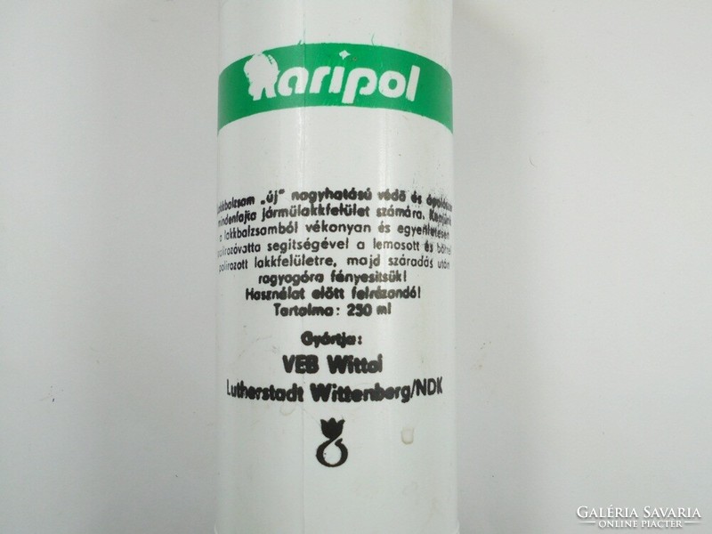 Retro lacquer balm caripol car care plastic bottle - GDR NDK East German - from the 1980s