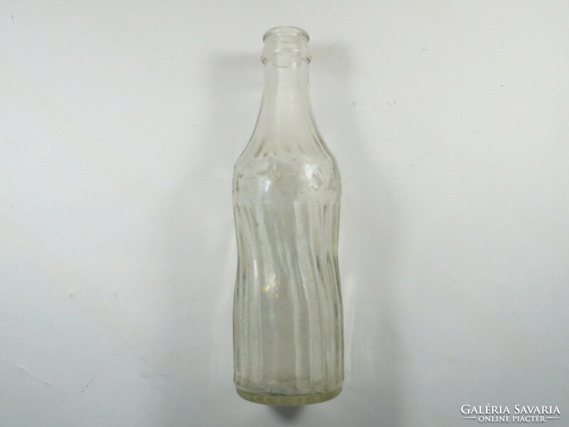 Retro star soda glass bottle - embossed - 0.2 L - from the 1970s