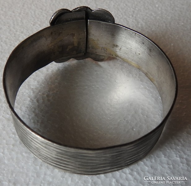 Antique silver plated copper bangle - goldsmith's masterpieces