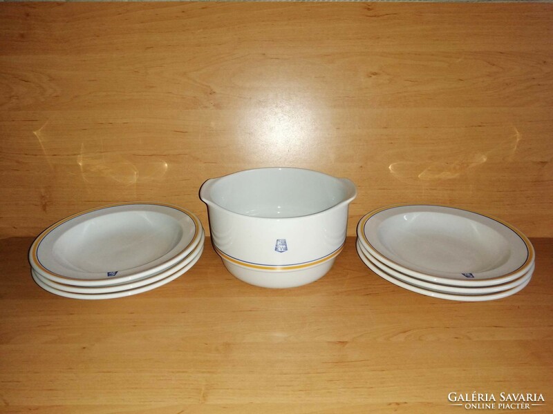 Alföldi porcelain csmvv soup bowl with 6 deep plates (bb)