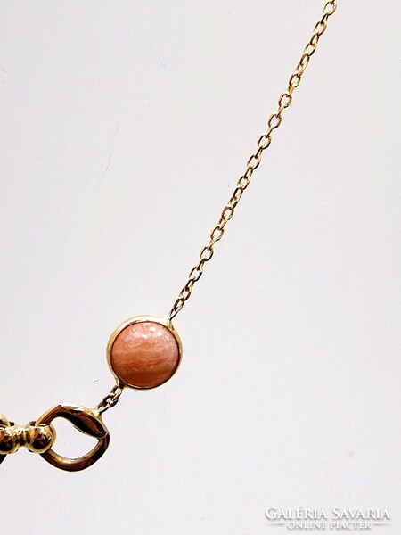 Gold necklaces with rhodonite stones (zal-au113571)