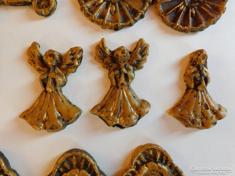 Old wax Christmas tree ornaments - 14 pieces