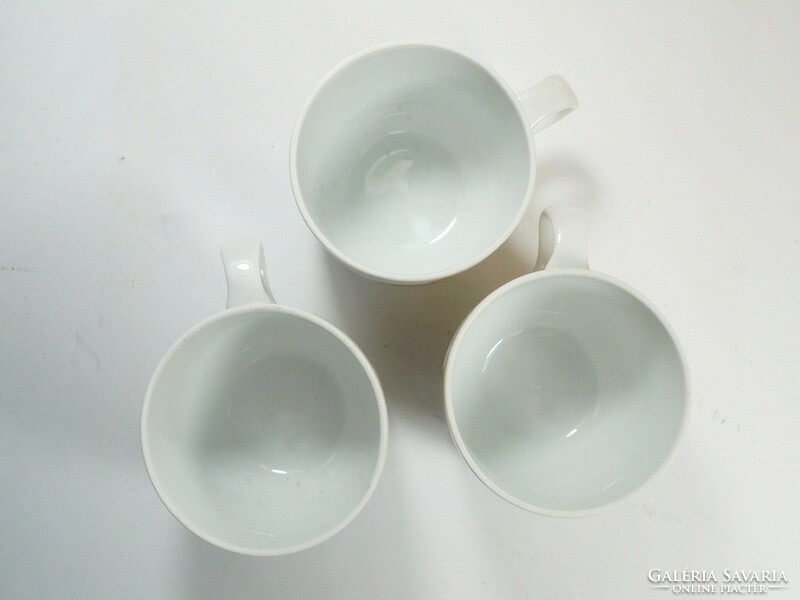Régi Retro Alföldi Porcelán teás kávés csésze, 3 db , készlet része, kb. 1970-es évekből
