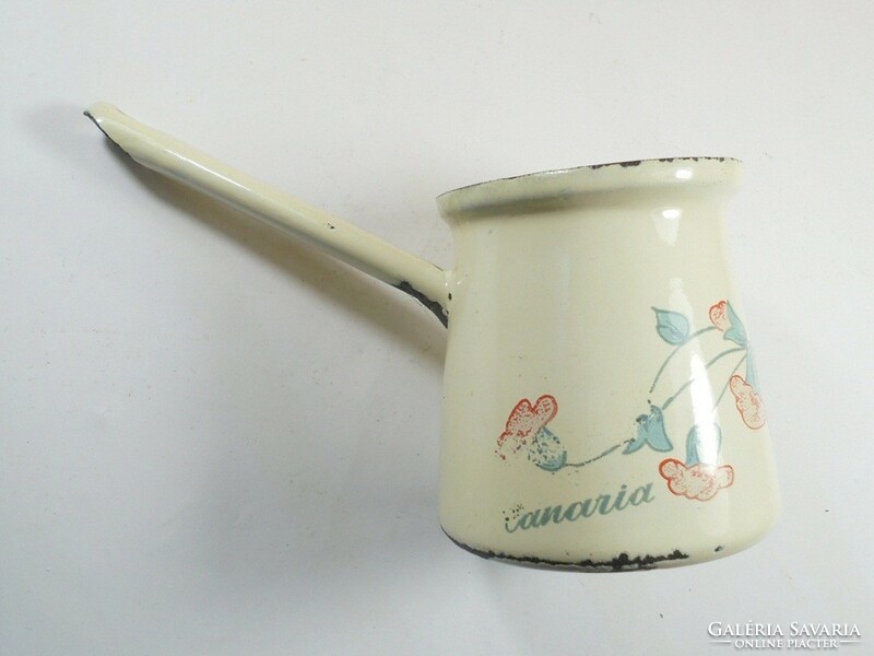 Retro enameled handle kettle coffee maker coffee pourer coffee maker inscription: canaria