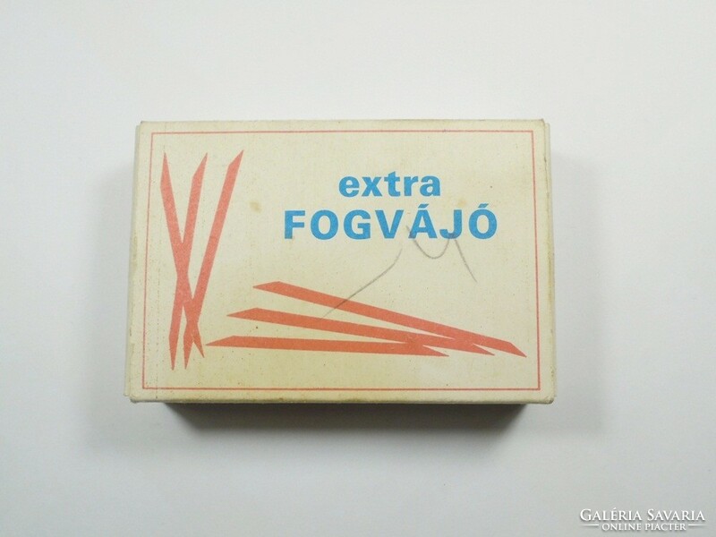 Retro extra Fogvájó, fogpiszkáló doboz -Gyufaipari Vállalat - 1970-es évekből
