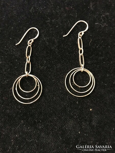 New! Custom-made silver jewelry. Marked, 925. Dangle earrings. 3.5 cm long.