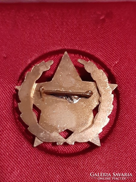 Excellent worker of foreign trade, 1970, gold-plated, enameled award badge, original decoration
