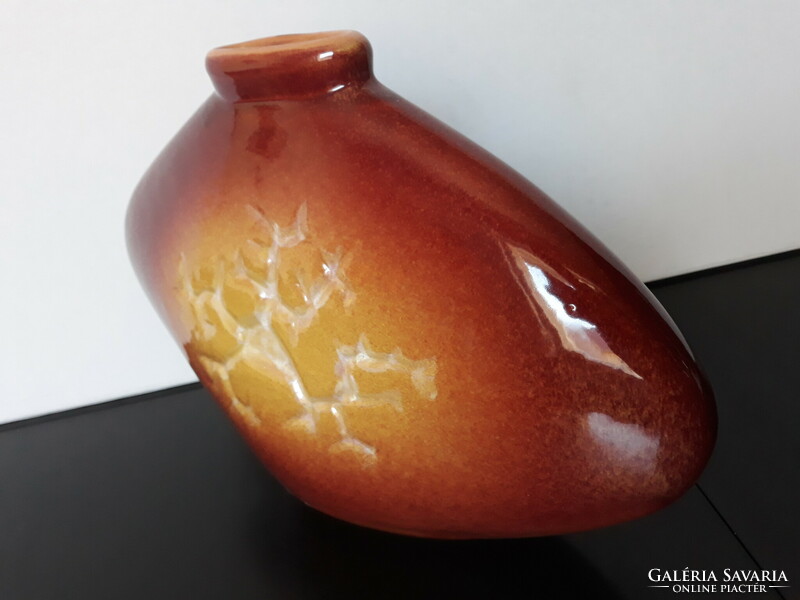 Giant design ceramic vase by Czech industrial artist Jozef Franko, 36 x 25 cm