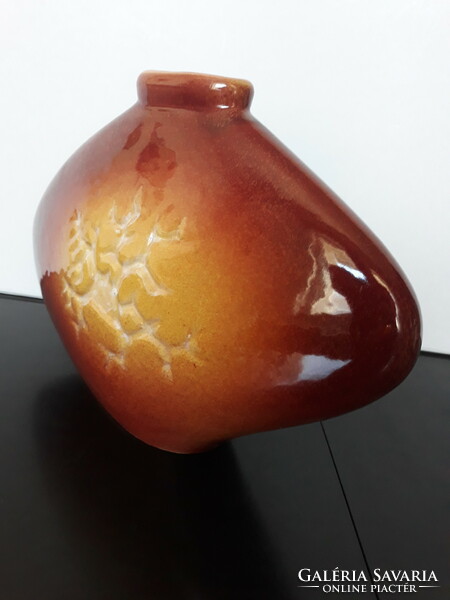 Giant design ceramic vase by Czech industrial artist Jozef Franko, 36 x 25 cm