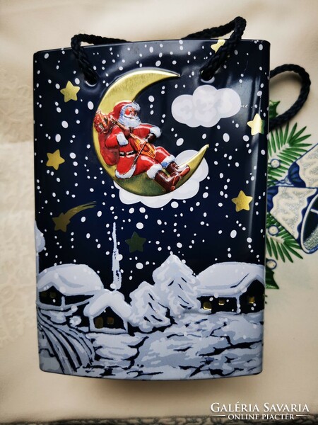 Santa metal gift bag