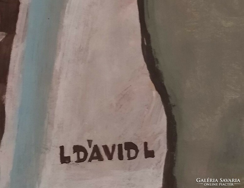 Dávid Lehel: "Integető férfi" című festménye 2012-ből