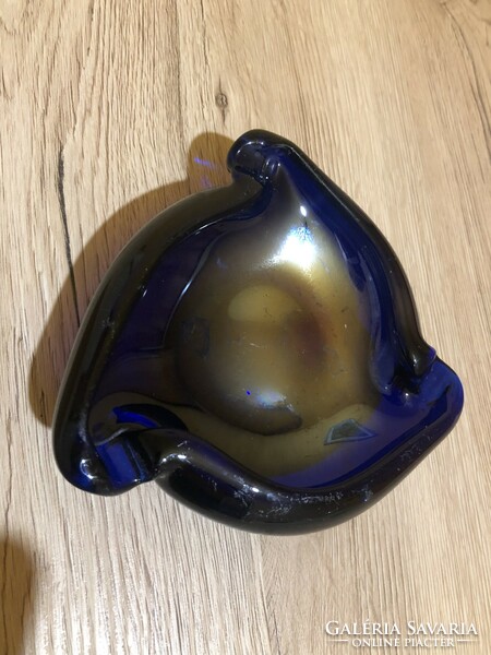 Czech glass ashtray