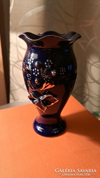 Cobalt blue vase