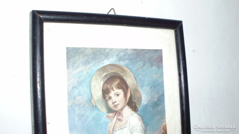 Kép keretben - kislány kalapban