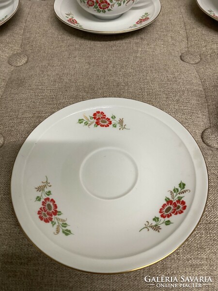 Freiberger German antique porcelain daisy teacups a31