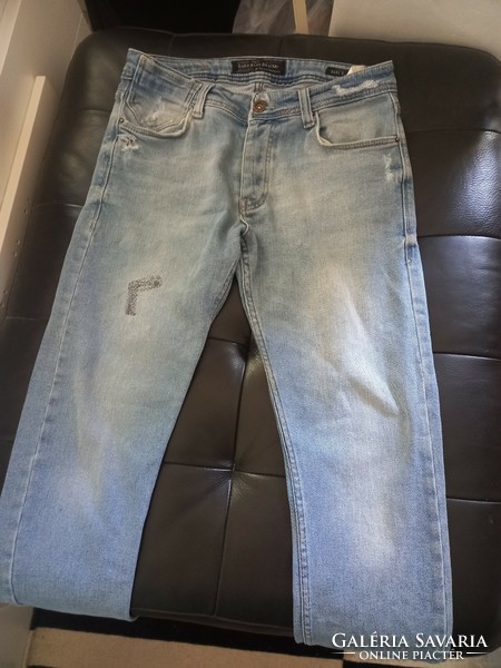 Blue denim women's jeans pants (34)