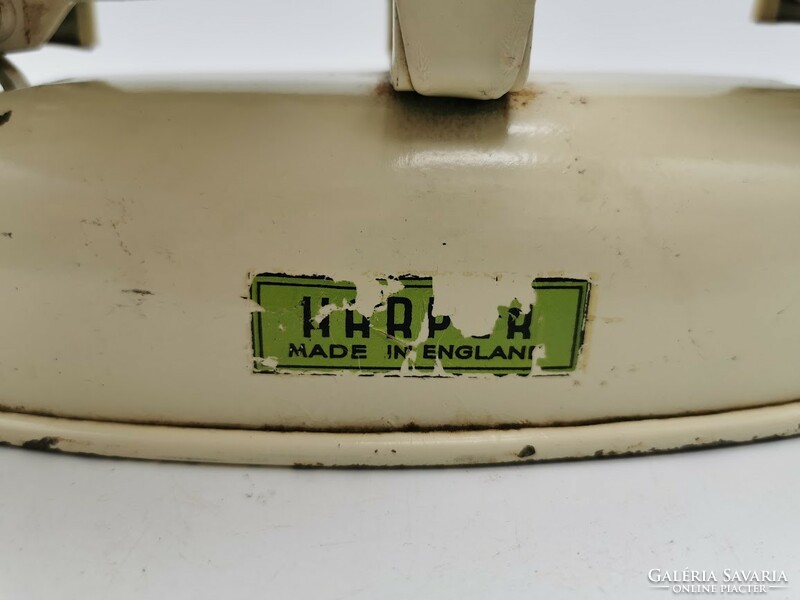 Retro konyhai mérleg, "Harper Made In England" mérleg és tál, 1950-es évek, fém