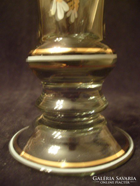 Gyönyörű biedermeier kézi festésű pohár hibátlanul ajándékozhatóan eladó