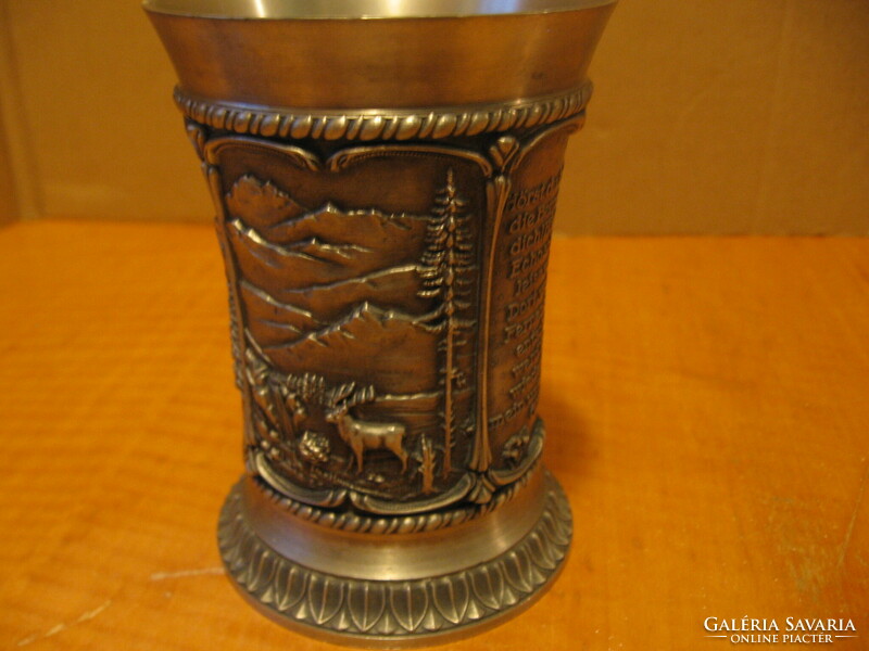 Pewter, tin, cup, glass, vase, sks-zinn 95% sks design mountain landscape