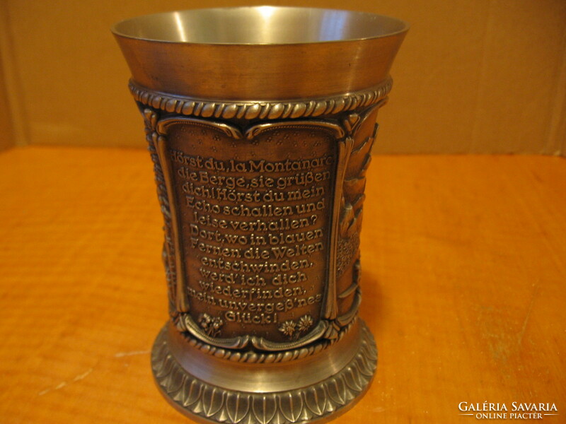 Pewter, tin, cup, glass, vase, sks-zinn 95% sks design mountain landscape