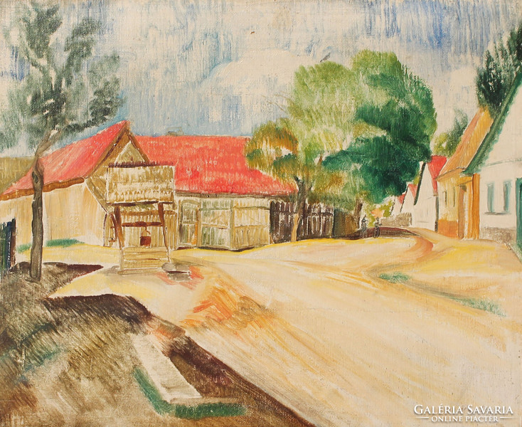 János Kmetty: sunny summer street