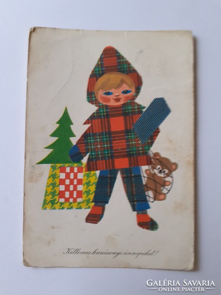 Old Christmas postcard style postcard