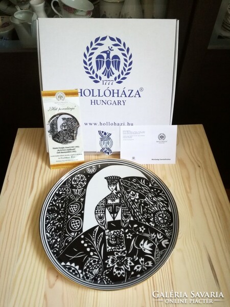 Hungarian girl from Hollóháza limited decorative plate - József Domján plate