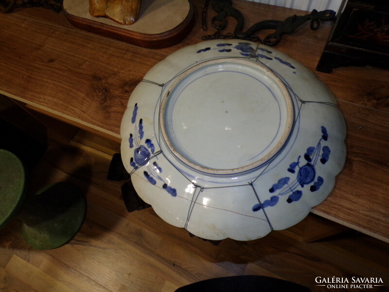Japán antik imari porcelán tányér (repedt)