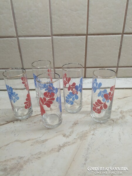 Retro painted glass cup for sale!