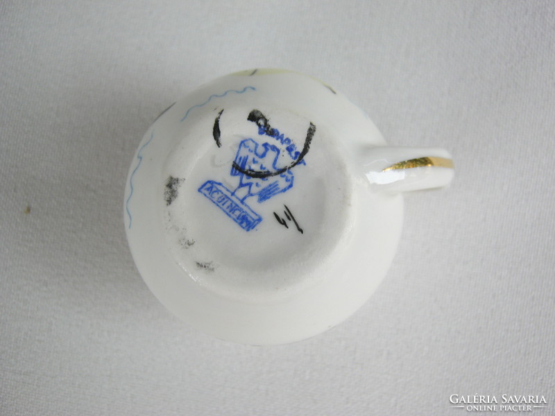 Balaton Remembrance Aquincum porcelain fish mini mug from Balatonszabadi