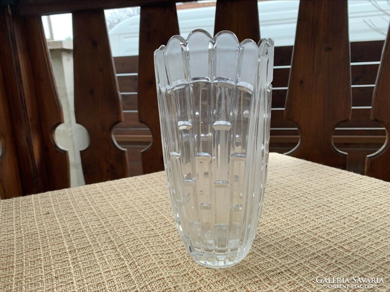 Flawless retro lead crystal vase, crystal vase in its own Polish box, can be given as a gift
