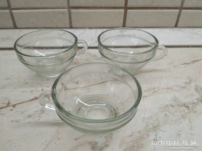 Retro glass mocha glass, coffee glass 3 pieces for sale!