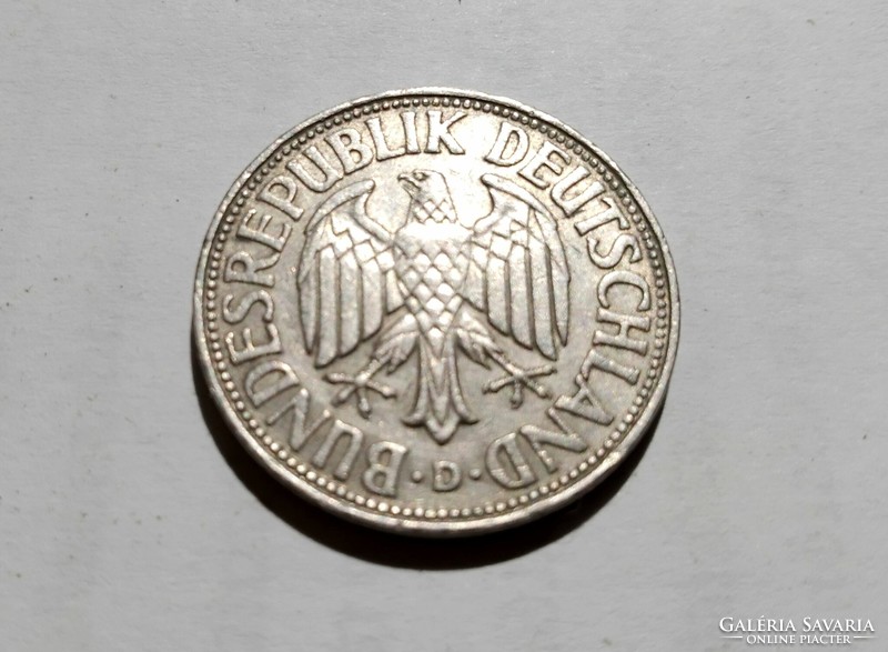 1 deutsche mark ( 1 NSZK márka ) érme, 1968