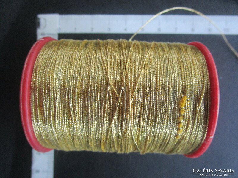 Very old Christmas Christmas tree decoration gold yarn