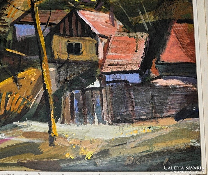 Arató István festőművész (1922-2010) olajképe (78X59 cm keret nélkül) olaj, farost
