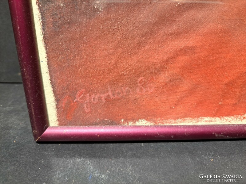 Gordon - A sikoly, 1986 (kerettel 61x51 cm) olaj, vászon