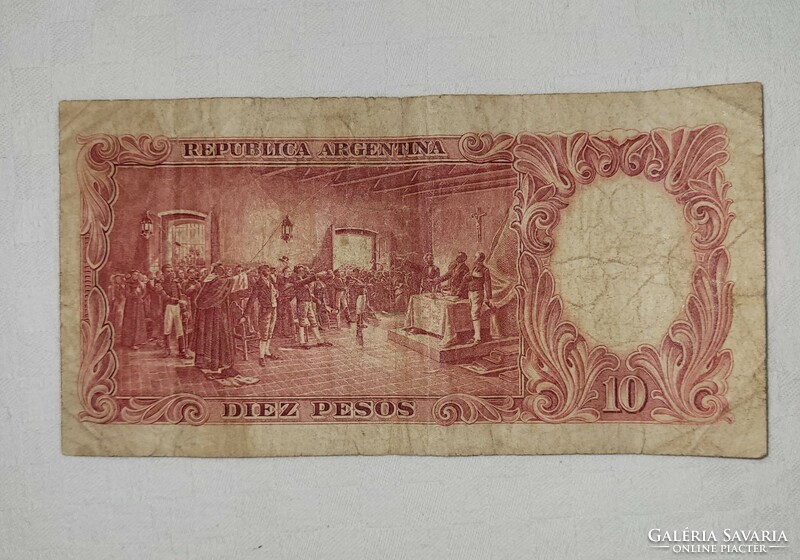 Argentina, 1960, 10 peso banknote