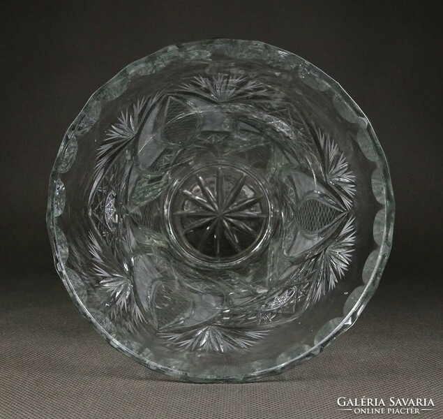 1L635 Hibátlan csiszolt kristály váza virágváza 26 cm