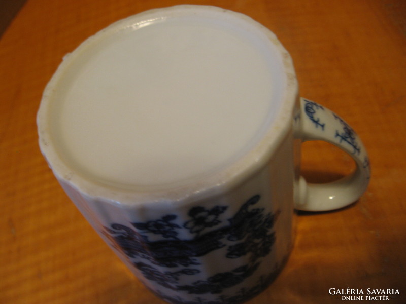 Antique china blue mug, cup