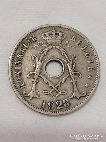 Belgium, 1928. 25 Centimes coin