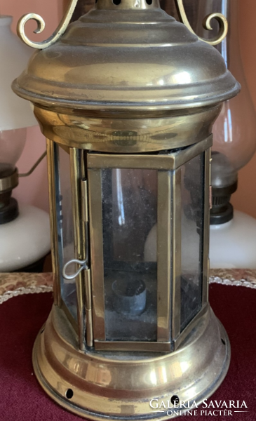 Antik réz lámpás (36 cm)