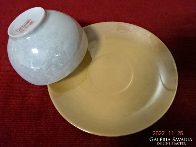 Japán porcelán kávéscsésze + alátét, két darab. Vanneki! Jókai.