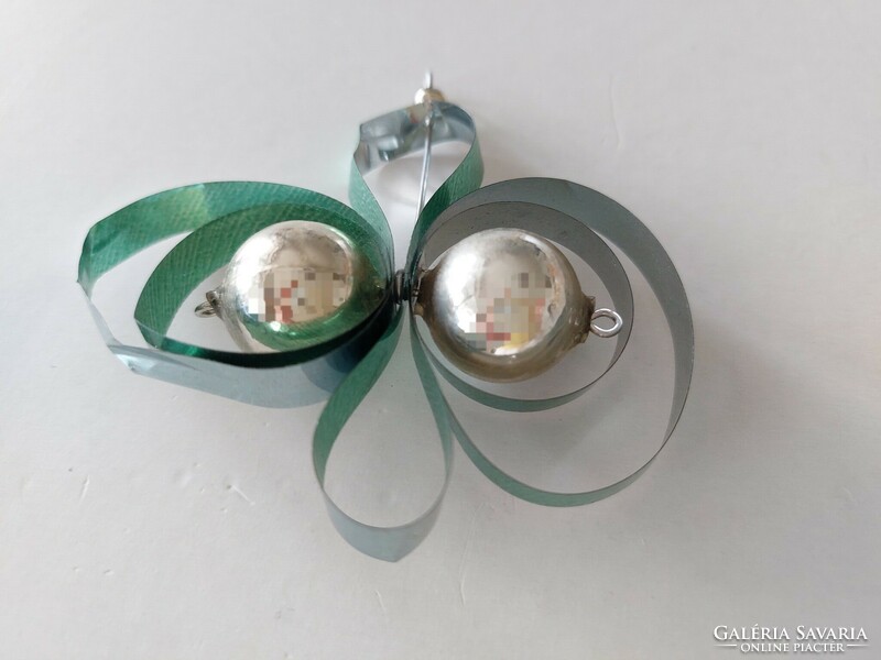 Old glass Christmas tree decoration with lamellar glass decoration