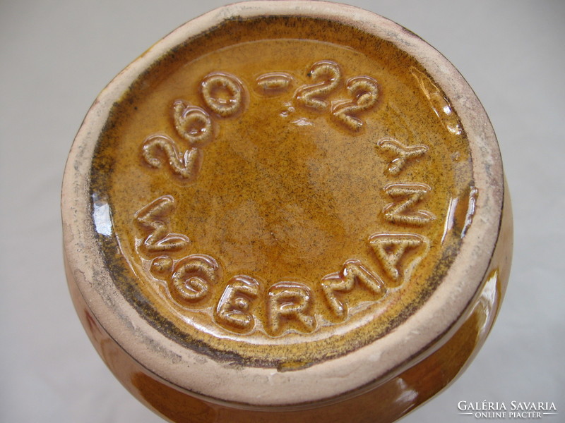 Retro SCHEURICH inka méz-sárga váza 260-22