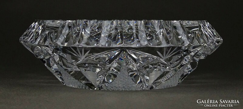 1L626 old polished crystal ashtray 16 cm