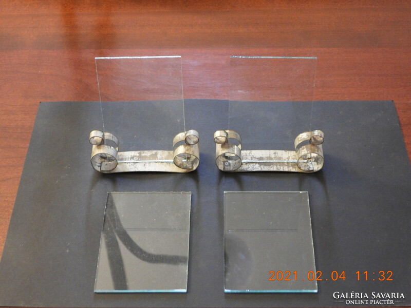 Two old metal photos/photo holders