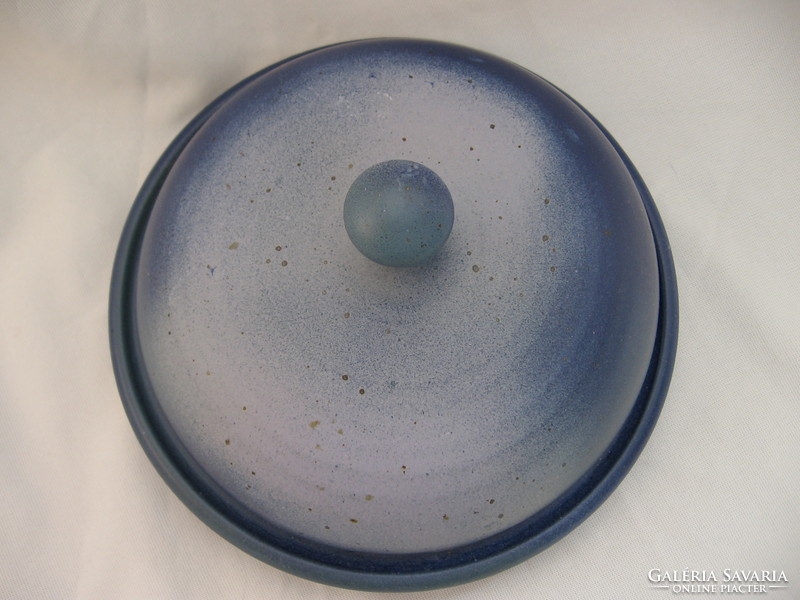 Kék kézműves sajt búra Keramik Stoisser in Gnas