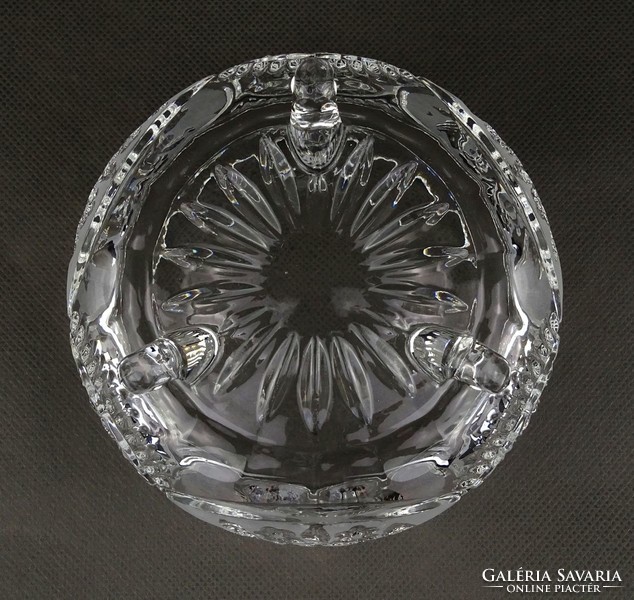 1L628 Hibátlan virágos üveg ékszertartó 12 cm