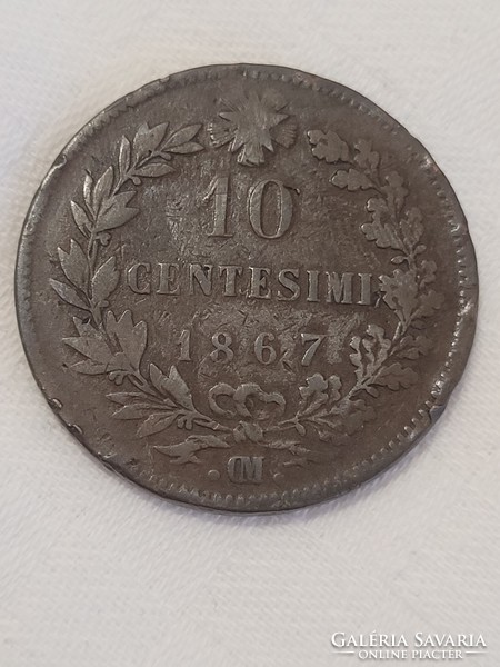 Italy 1867. II. Victor Emmanuel, 10 centesimi, 