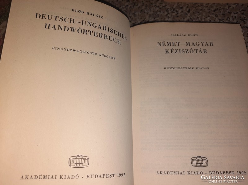 Fisherman's predecessor: German-Hungarian, Hungarian-German hand dictionary both in one 1500 HUF